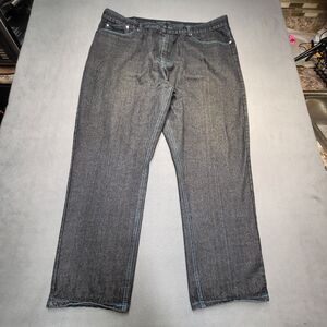 Mecca Jeans 45x31 Black Baggy Relaxed Straight Leg‎ Distressed Denim Y2K